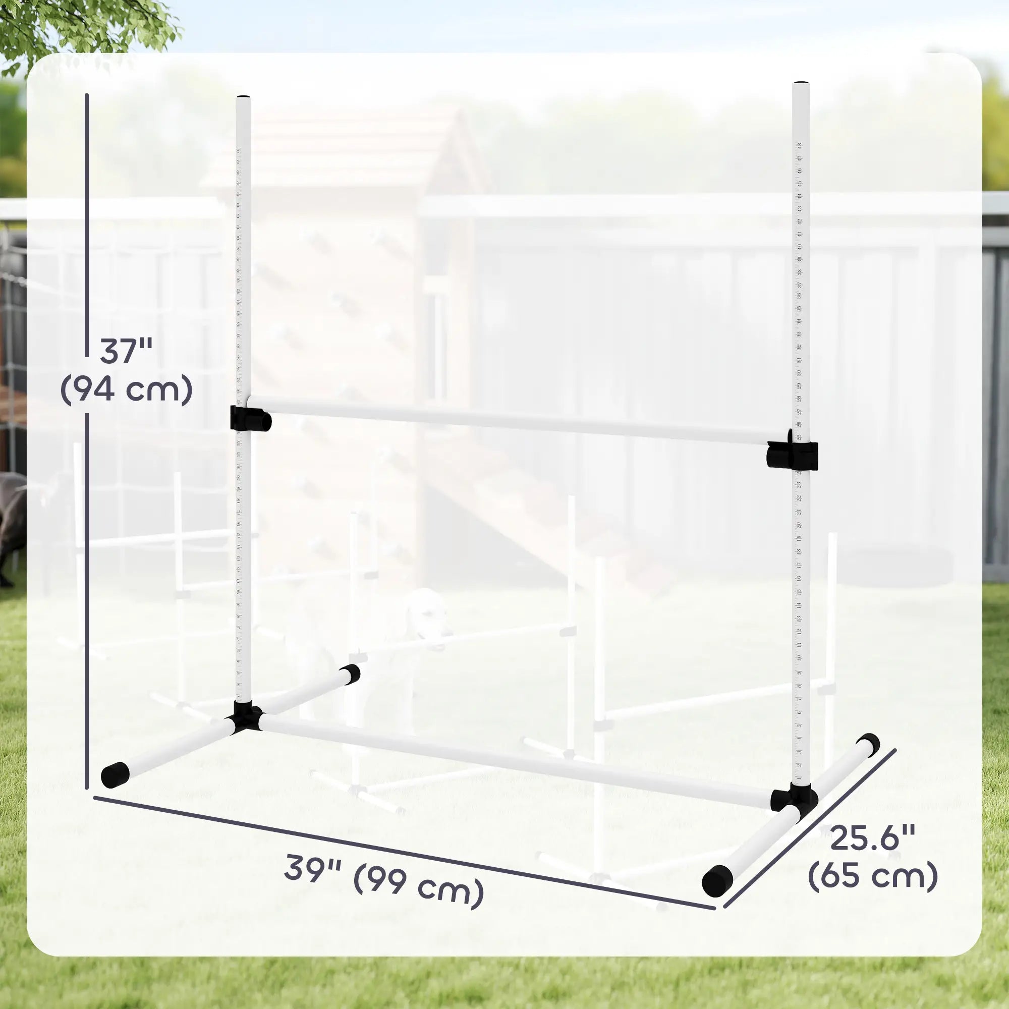Set of 4 Dog Agility Training Jump Bars, Adjustable, White Dog Agility Training Equipment at Gallery Canada