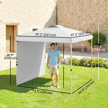 8 x 8 ft Pop Up Canopy, With Sidewall, Carry Bag, Sand Bags, White Pop Up Canopies at Gallery Canada
