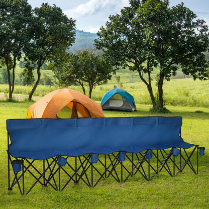 6 Seat Folding Camping Chair, Cup Holder, Carrying Case, Blue Picnic Tables & Camping Chairs at Gallery Canada
