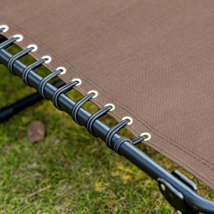 Outdoor Folding Chaise Lounge, Adjustable Backrest, Removable Pillow, Brown Lounger Chairs at Gallery Canada