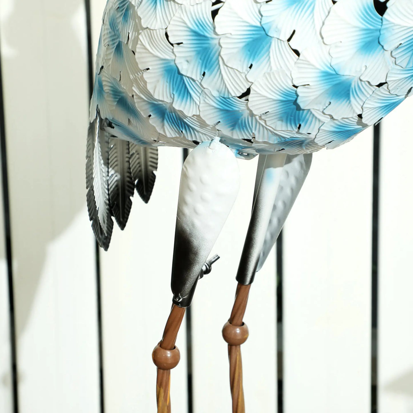 Flying Crane Garden Statue, 42.5" Steel Lawn Ornament, Mixed Colour Garden Decor at Gallery Canada