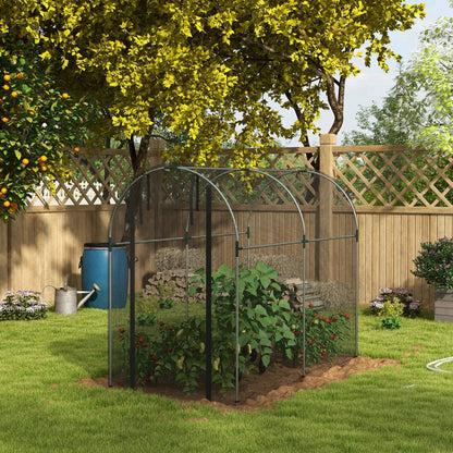 Galvanized Steel Crop Cage, Plant Protection Tent, 4' x 8', Black Walk In Greenhouses at Gallery Canada