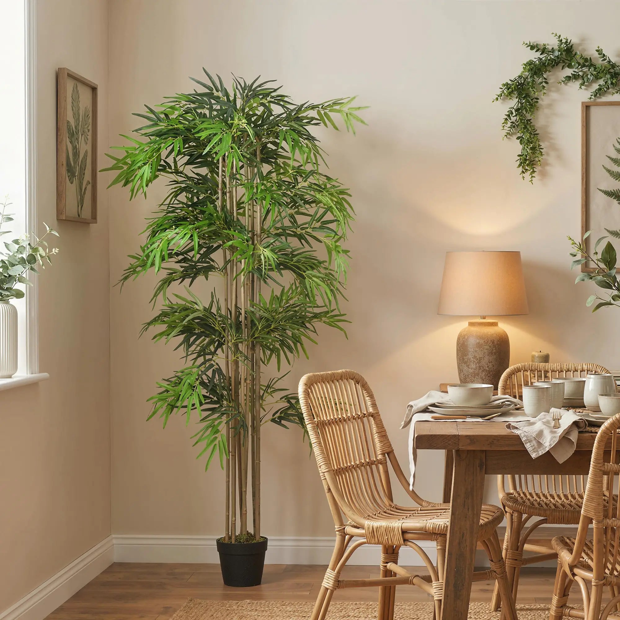 6FT Artificial Bamboo Tree, Fake Plant, 1530 Leaves, Green Artificial Trees at Gallery Canada