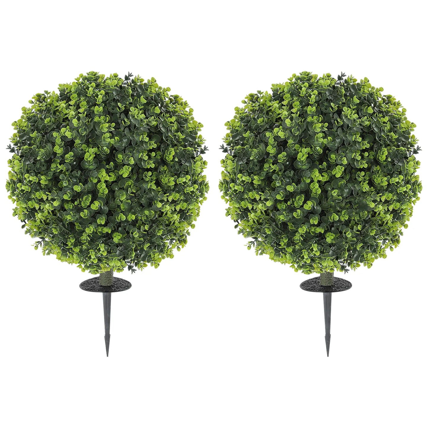 2 Pack 1.3ft Artificial Eucalyptus Topiary, UV Resistant Faux Greenery Artificial Trees Green at Gallery Canada