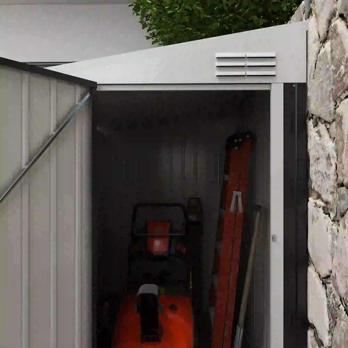 4' x 6' Outdoor Metal Storage Shed, Lockable Door, Dark Grey Sheds at Gallery Canada