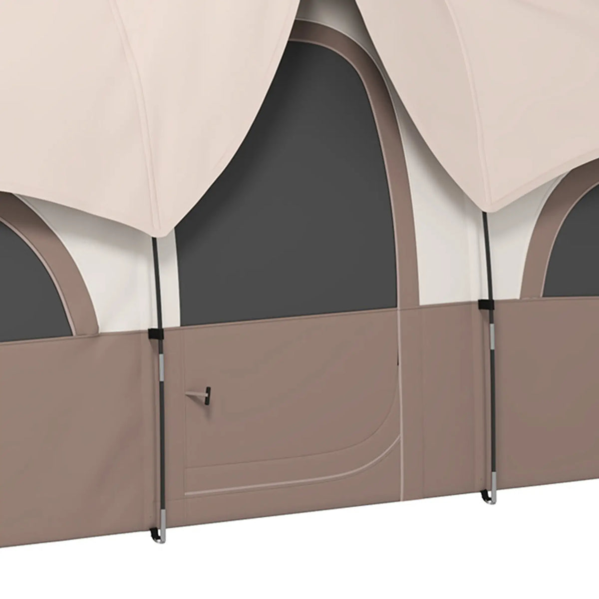 4-6 Person Camping Tent, 3 Room, 3000mm Waterproof, UPF30+, Khaki Camping Tents at Gallery Canada