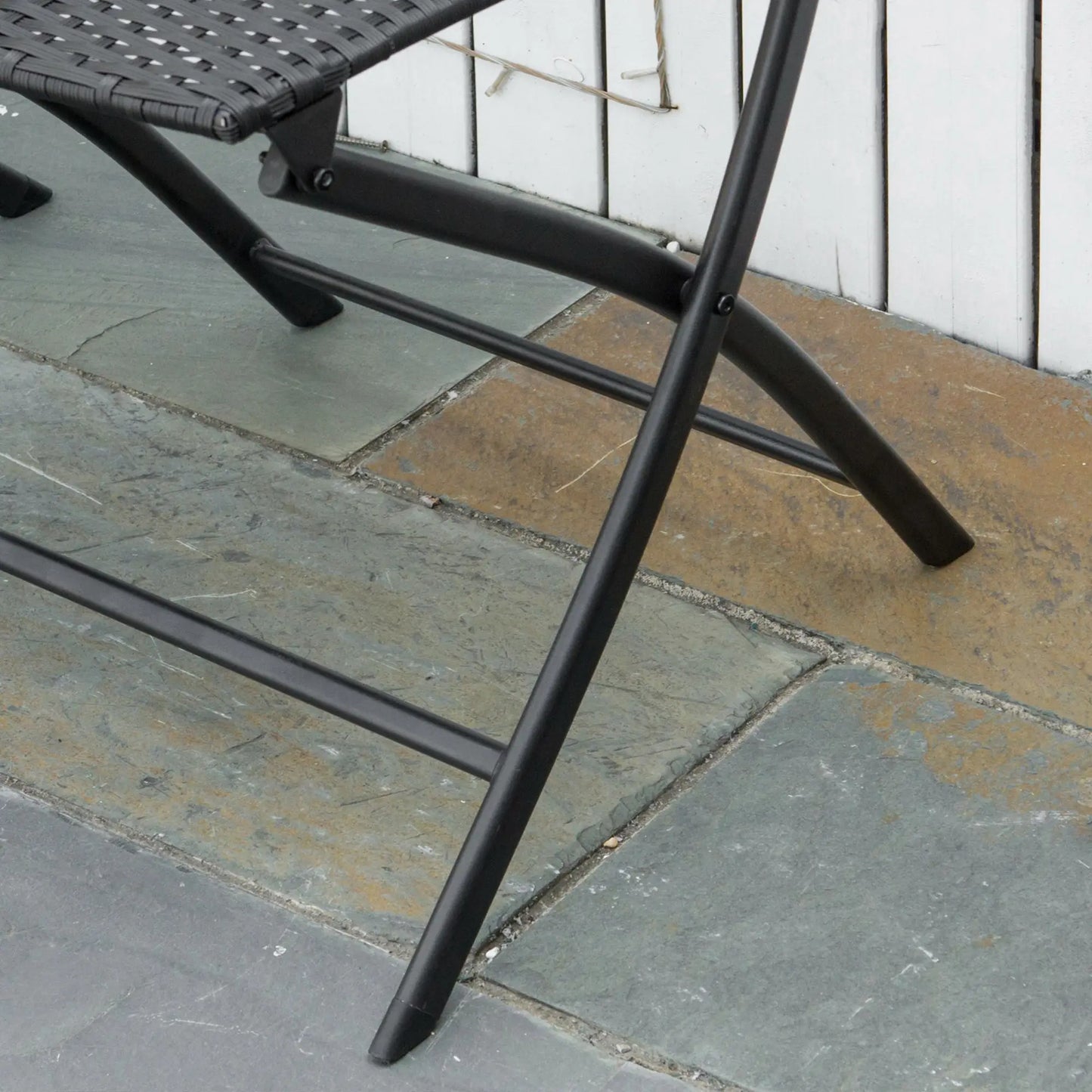 3-Piece Outdoor Folding Rattan Bistro Set, Mixed Brown, Brown Bistro Sets at Gallery Canada