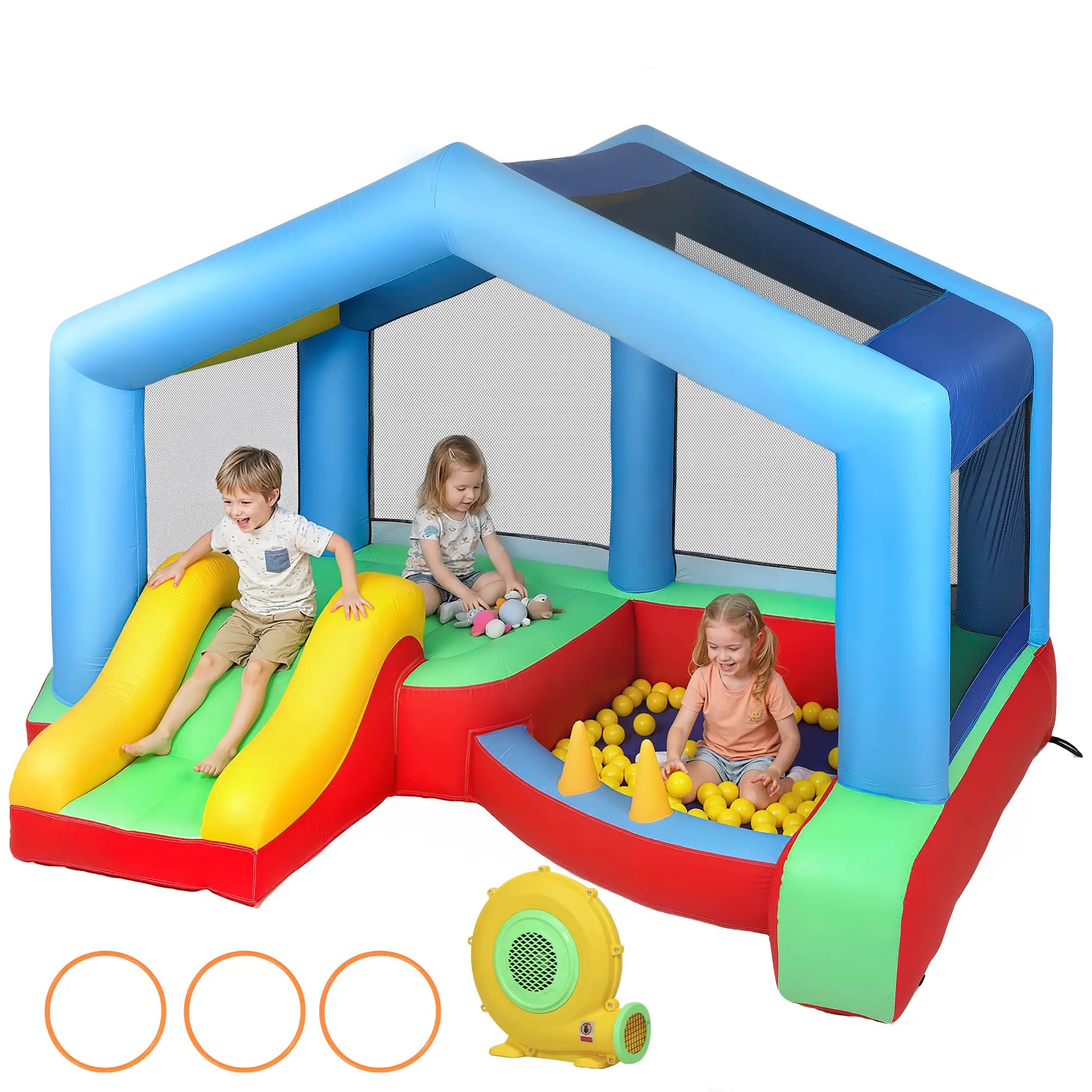 Kids Bouncy Castle, Inflatable Bounce House With Slide, Ball Pit Inflatables at Gallery Canada