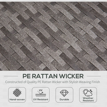 3-Piece Wicker Patio Set, Outdoor Sofa with Glass Table, Grey Patio Furniture Sets at Gallery Canada