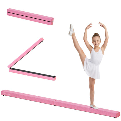 7ft Folding Balance Beam, Gymnastics Beam with Wood Core, Pink Gymnastics Mats at Gallery Canada