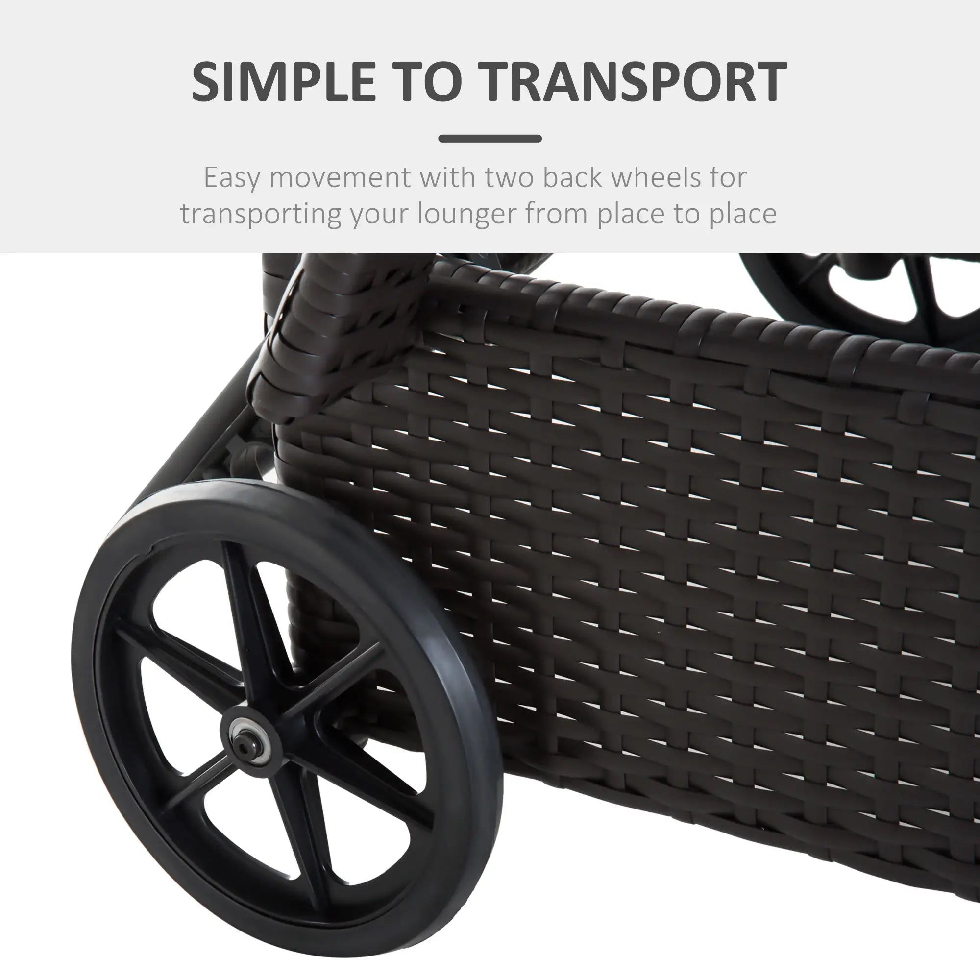 Wicker Chaise Lounge, Outdoor PE Rattan Sun Lounger, Adjustable Backrest, 5-Level, Deep Coffee Cream White, Cream White Chaise Loungers at Gallery Canada