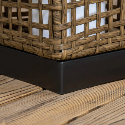 Wicker Solar Outdoor Lamp, Auto On/Off LED, IP44, Patio, Porch, Pathway Solar Post Lamps at Gallery Canada