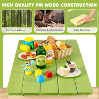 Thumbnail for 3-in-1 Outdoor Wooden Kids Water Sand Table with Play Boxes