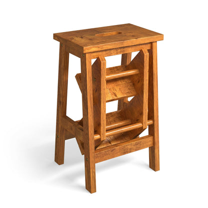 3-in-1 Rubber Wood Step Stool with Convenient Handle at Gallery Canada
