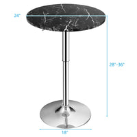 Thumbnail for 360° Swivel Round Pub Table with Height Adjustable