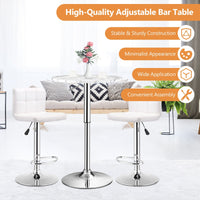 Thumbnail for 360° Swivel Round Pub Table with Height Adjustable