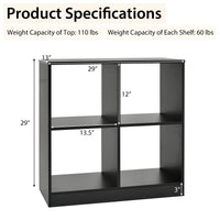 Thumbnail for 4-Cube Kids Bookcase with Open Shelves