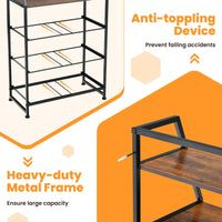 Thumbnail for 4-Drawer Free Standing Storage Dresser with 2 Open Shelves