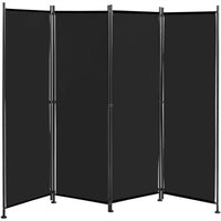 Thumbnail for 4-Panel Room Divider Folding Privacy Screen with Adjustable Foot Pads