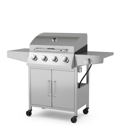 50000BTU 5-Burner Propane Gas Grill with Side Burner and 2 Prep Tables at Gallery Canada