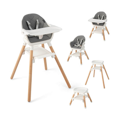 6 in 1 Convertible Highchair with Safety Harness and Removable Tray at Gallery Canada