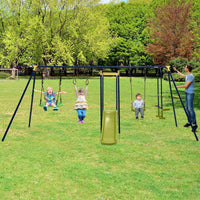 Thumbnail for 7-in-1 Stable A-shaped Outdoor Swing Set for Backyard