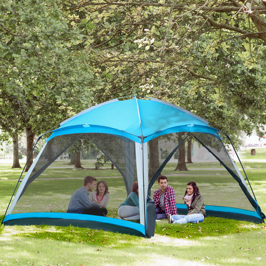 Screen House, 8 Person Camping Tent, Dome Tent with Carry Bag and 4 Mesh Walls for Hiking, Easy Set Up - Gallery Canada