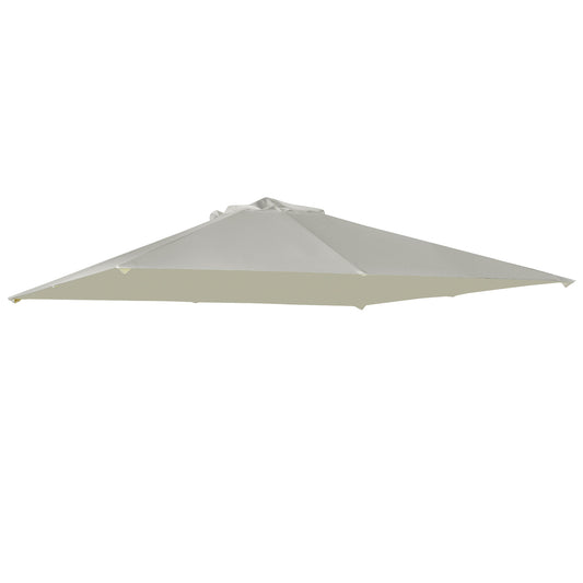 9.6' x 9.6' Square Gazebo Canopy Replacement UV Protected Top Cover Sun Shade Cream White at Gallery Canada