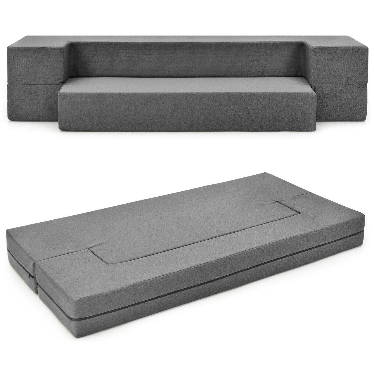 8 Inch Convertible Folding Sofa Bed with Washable Cover