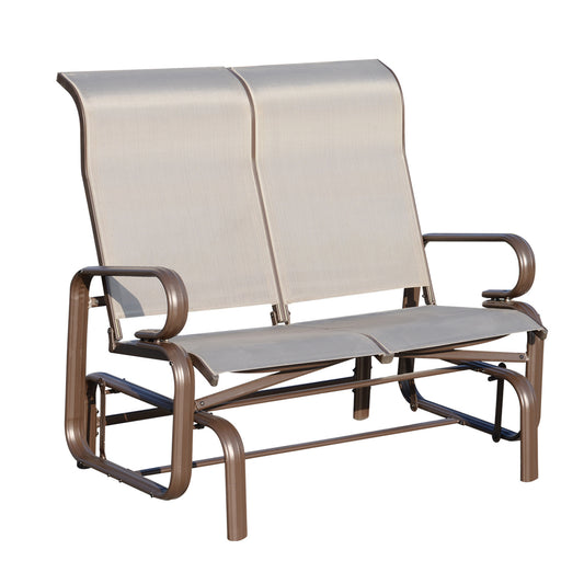 Double Seat Glider Garden Bench Rocking Chair Porch Furniture Patio Swing Lounger - Gallery Canada