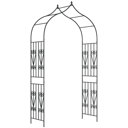 8.7FT Garden Arch Trellis, Outdoor Wedding Arbor for Ceremony with Scrollwork Design for Climbing Roses, Vines and Plants at Gallery Canada