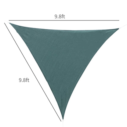 Triangle 10’ Canopy Sun Sail Shade Garden Cover UV Protector Outdoor Patio Lawn Shelter with Carrying Bag Green at Gallery Canada