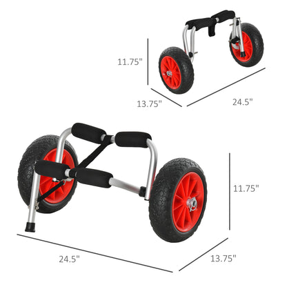 Rolling Kayak Cart Kayak Cart Dolly Transporter for Cleaning, Storing, &; Maintenance with Aluminum Frame &; Folding Design - Gallery Canada