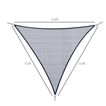 Triangle 10' Canopy Sun Sail Shade Garden Cover UV Protector Outdoor Patio Lawn Shelter with Carrying Bag Grey at Gallery Canada