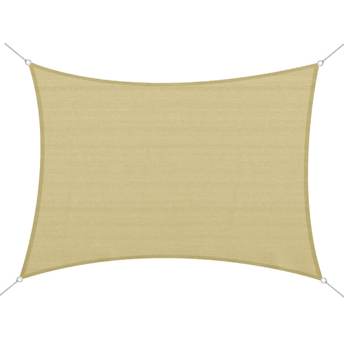 Rectangle 20'x 16' Sun Shade Sail Top Cover Fabric Outdoor Shelter Backyard Window Garden Sand Carrying Bag Sand