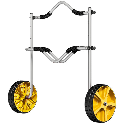 Alumnium Kayak Cart Dolly, Kayak Wheels with Adjustable Height and Width, for Kayaks, Canoes, Paddleboards