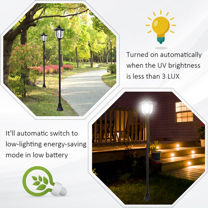 Solar Torch Lights Outdoor Garden Lighting 6 LED Water-Resist Auto On/Off 6 Hours at Gallery Canada