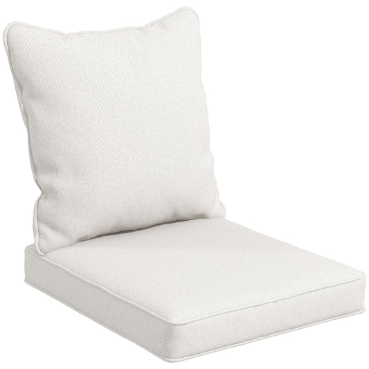 4-Piece Seat Cushion Back Pillows Replacement, Patio Chair Cushions Set for Indoor Outdoor, Cream White - Gallery Canada