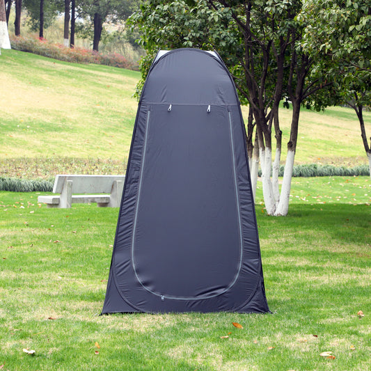 Pop Up Shower Tent, Portable Privacy Room for Outdoor Changing, Dressing, Fishing Storage with Carrying Bag, Black - Gallery Canada