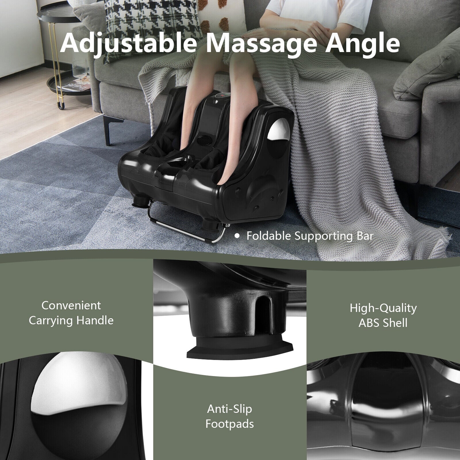 Foot and Calf Massager with Heat Vibration Deep Kneading and Shiatsu at Gallery Canada