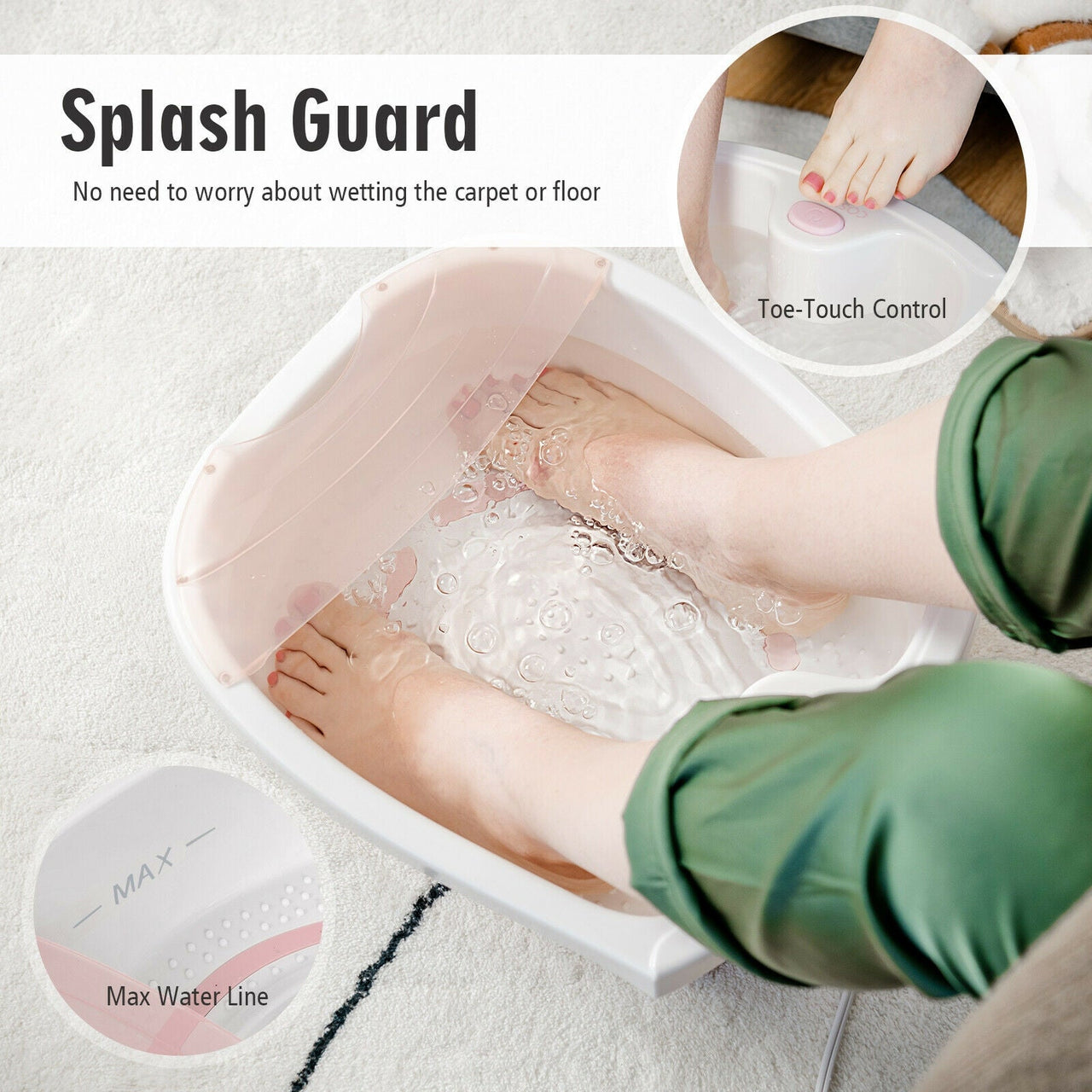 Foot Spa Bath with Bubble Massage