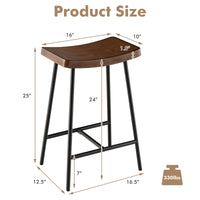 Thumbnail for Industrial Saddle Bar Stool with Metal Legs