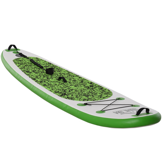 Inflatable Paddle Board, 120''×30"×4" Stand Up Paddle Board Lightweight &; Foldable w/ ISUP Accessories &; Carry Bag, Aluminum Paddle, Fix Set, Air Pump, Leash - Gallery Canada