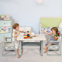 Thumbnail for Kids Table and 2 Chairs Set with Storage Shelf