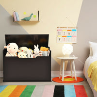 Thumbnail for Kids Toy Wooden Flip-top Storage Box Chest Bench with Cushion Hinge
