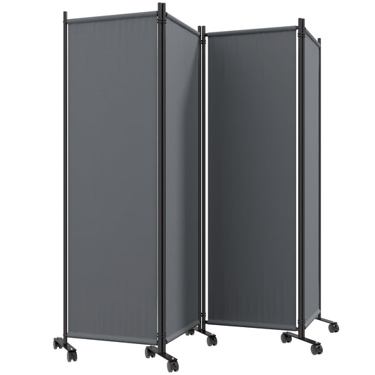 Folding Room Divider with Castor Wheels, Rolling Privacy Screen for Patio Backyard Pool Hot Tub, 5.6ft Tall at Gallery Canada