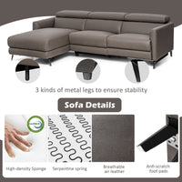 Thumbnail for Leather Air Power Reclining Sectional Sofa with Adjustable Headrests