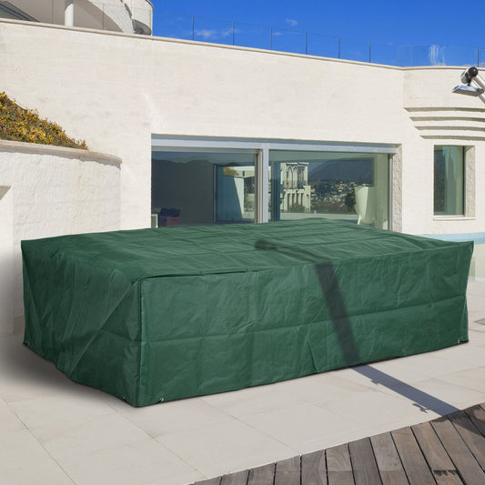 Patio Furniture Set Cover Outdoor Waterproof Garden Rattan Wicker UV Rain Protector (5-7 pieces), Dark Green 96.5”L x 65.7”W x 26.4”H - Gallery Canada
