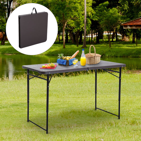 4ft Outdoor Folding Camping Table Height Adjustable Garden Backyards BBQ Party Picnic Table Coffee - Gallery Canada