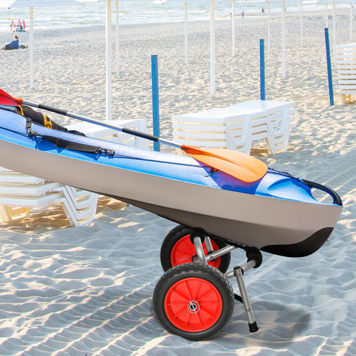 Rolling Kayak Cart Kayak Cart Dolly Transporter for Cleaning, Storing, &; Maintenance with Aluminum Frame &; Folding Design